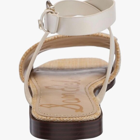 Sam Edelman IIsie Sandals Size 9 Raffia Leather Ankle Strap - Picture 5 of 8